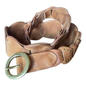 Armani Exchange Brown Leather Belt Sz XS cottagecore boho festival artsy